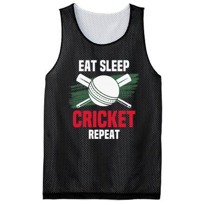 Eat Sleep Cricket Repeat Field Sports Cricketer Player Mesh Reversible Basketball Jersey Tank