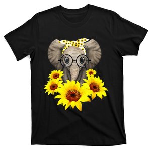 Elephant Sunflower Cute Elephant Love Sunflower T-Shirt