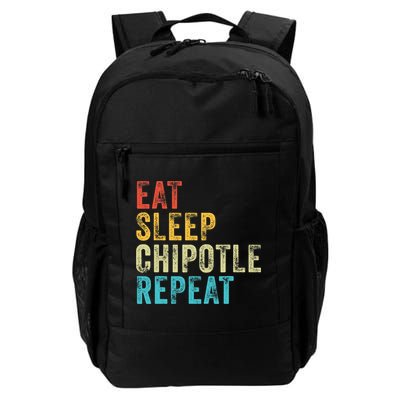 Eat Sleep Chipotle Repeat Funny Chipotle Vintage Distressed Backpack