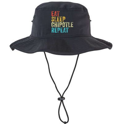 Eat Sleep Chipotle Repeat Funny Chipotle Vintage Distressed Bucket Hat