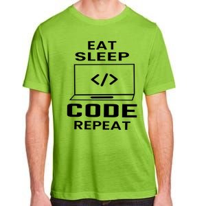 Eat Sleep Code Repeat Programmer Software Developer Coder Meaningful Gift Adult ChromaSoft Performance T-Shirt