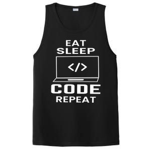 Eat Sleep Code Repeat Programmer Software Developer Coder Meaningful Gift PosiCharge Competitor Tank