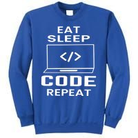 Eat Sleep Code Repeat Programmer Software Developer Coder Meaningful Gift Sweatshirt