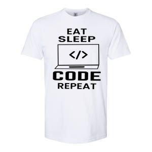 Eat Sleep Code Repeat Programmer Software Developer Coder Meaningful Gift Softstyle CVC T-Shirt