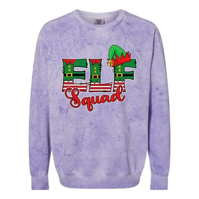 Elf Squad Christmas Colorblast Crewneck Sweatshirt