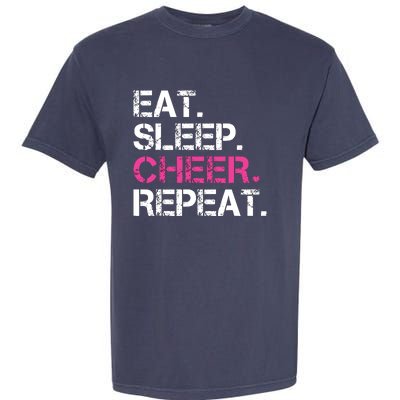 Eat Sleep Cheer Repeat Cheerleading Cheerleader Gifts Garment-Dyed Heavyweight T-Shirt