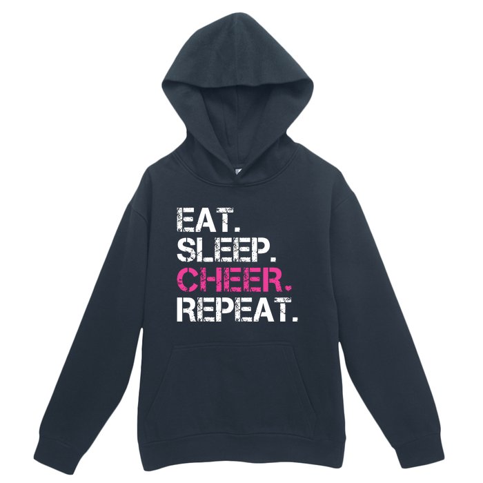 Eat Sleep Cheer Repeat Cheerleading Cheerleader Gifts Urban Pullover Hoodie