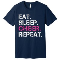 Eat Sleep Cheer Repeat Cheerleading Cheerleader Gifts Premium T-Shirt