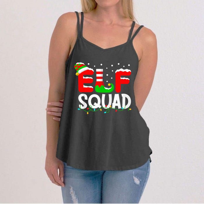 Elf Squad Christmas Matching Family Toddler Boy Girl Funny Women's Strappy Tank