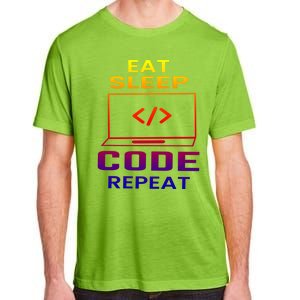 Eat Sleep Code Repeat Programmer Software Developer Coder Great Gift Adult ChromaSoft Performance T-Shirt