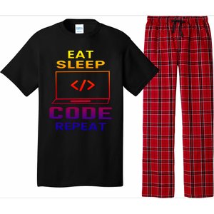 Eat Sleep Code Repeat Programmer Software Developer Coder Great Gift Pajama Set