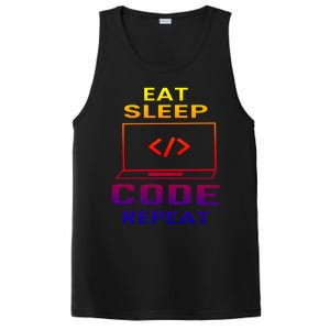 Eat Sleep Code Repeat Programmer Software Developer Coder Great Gift PosiCharge Competitor Tank