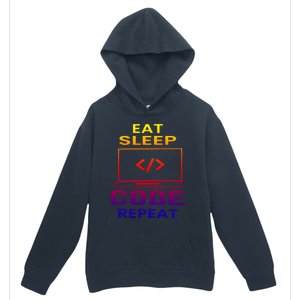 Eat Sleep Code Repeat Programmer Software Developer Coder Great Gift Urban Pullover Hoodie