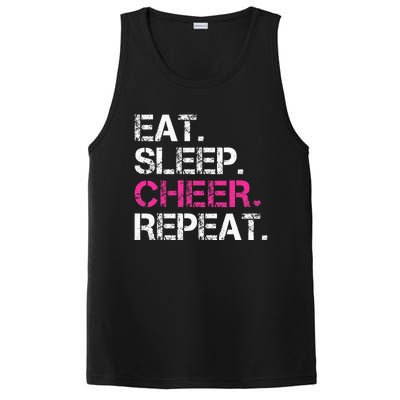 Eat Sleep Cheer Repeat Cheerleading Cheerleader Gifts PosiCharge Competitor Tank