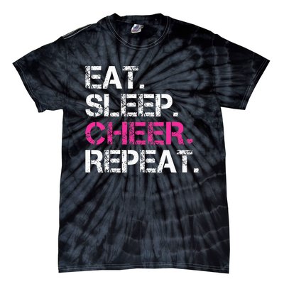 Eat Sleep Cheer Repeat Cheerleading Cheerleader Gifts Tie-Dye T-Shirt