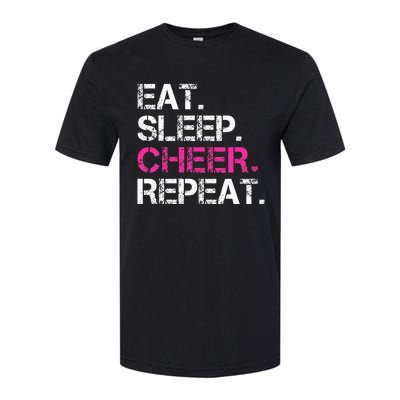 Eat Sleep Cheer Repeat Cheerleading Cheerleader Gifts Softstyle CVC T-Shirt