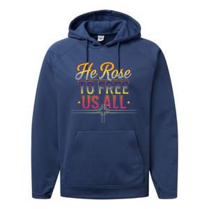 Easter Sunday Christian Believer Religious Jesus Christ Performance Fleece Hoodie