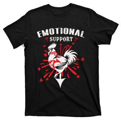 Emotional Support Chicken Emotional Support Cock T-Shirt