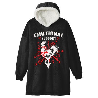 Emotional Support Chicken Emotional Support Cock Hooded Wearable Blanket