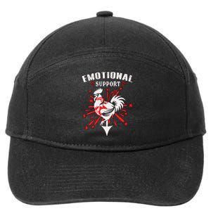 Emotional Support Chicken Emotional Support Cock 7-Panel Snapback Hat