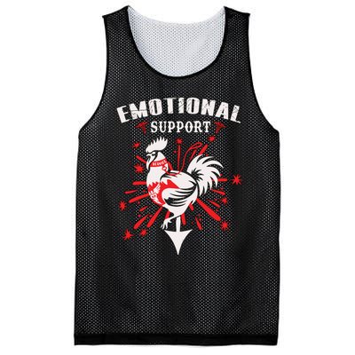 Emotional Support Chicken Emotional Support Cock Mesh Reversible Basketball Jersey Tank