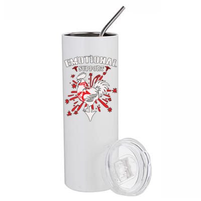 Emotional Support Chicken Emotional Support Cock Stainless Steel Tumbler