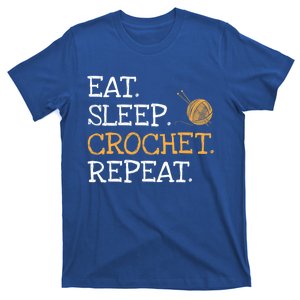 Eat Sleep Crochet Repeat Yarn Lovers Crocheting Gift T-Shirt