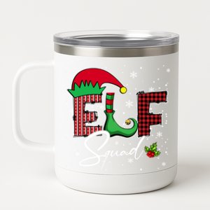 Elf Squad Christmas Matching Family Funny Funny Gift 12 oz Stainless Steel Tumbler Cup