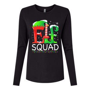 Elf Squad Christmas Family Matching Pajamas Elf Womens Cotton Relaxed Long Sleeve T-Shirt