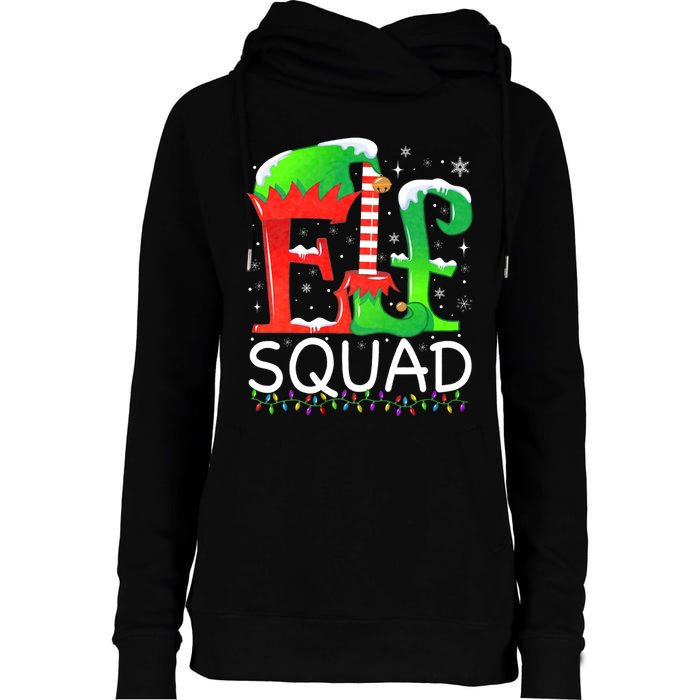 Elf Squad Christmas Family Matching Pajamas Elf Womens Funnel Neck Pullover Hood