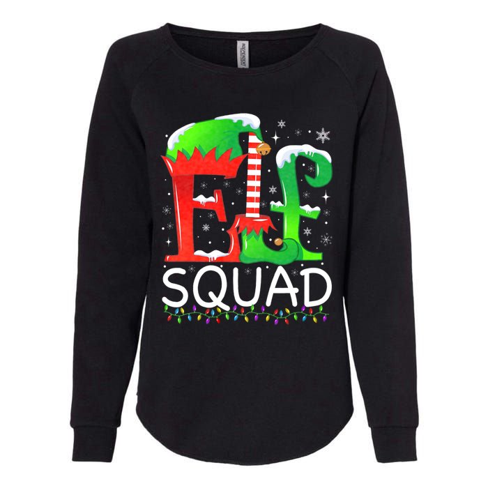 Elf Squad Christmas Family Matching Pajamas Elf Womens California Wash Sweatshirt