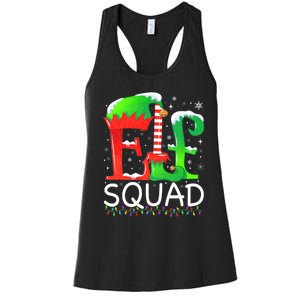 Elf Squad Christmas Family Matching Pajamas Elf Women's Racerback Tank