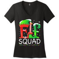 Elf Squad Christmas Family Matching Pajamas Elf Women's V-Neck T-Shirt