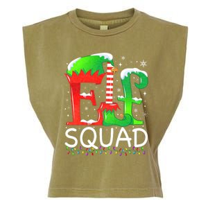 Elf Squad Christmas Family Matching Pajamas Elf Garment-Dyed Women's Muscle Tee