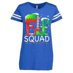 Elf Squad Christmas Family Matching Pajamas Elf Enza Ladies Jersey Football T-Shirt