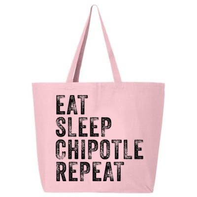 Eat Sleep Chipotle Repeat Funny Chipotle Vintage Distressed 25L Jumbo Tote