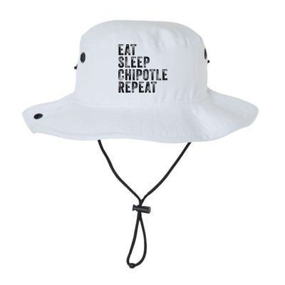 Eat Sleep Chipotle Repeat Funny Chipotle Vintage Distressed Bucket Hat