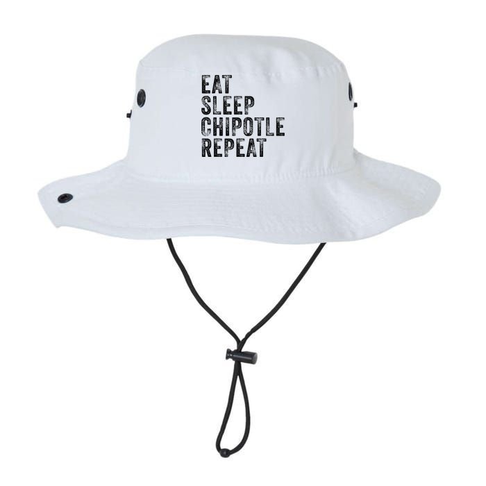 Eat Sleep Chipotle Repeat Funny Chipotle Vintage Distressed Bucket Hat