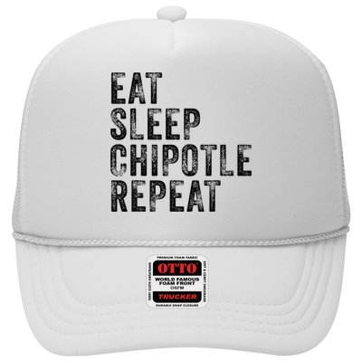 Eat Sleep Chipotle Repeat Funny Chipotle Vintage Distressed Trucker Hat