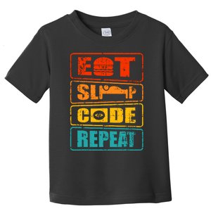 Eat Sleep Code Repeat Computer Science Programmer Gift Toddler T-Shirt