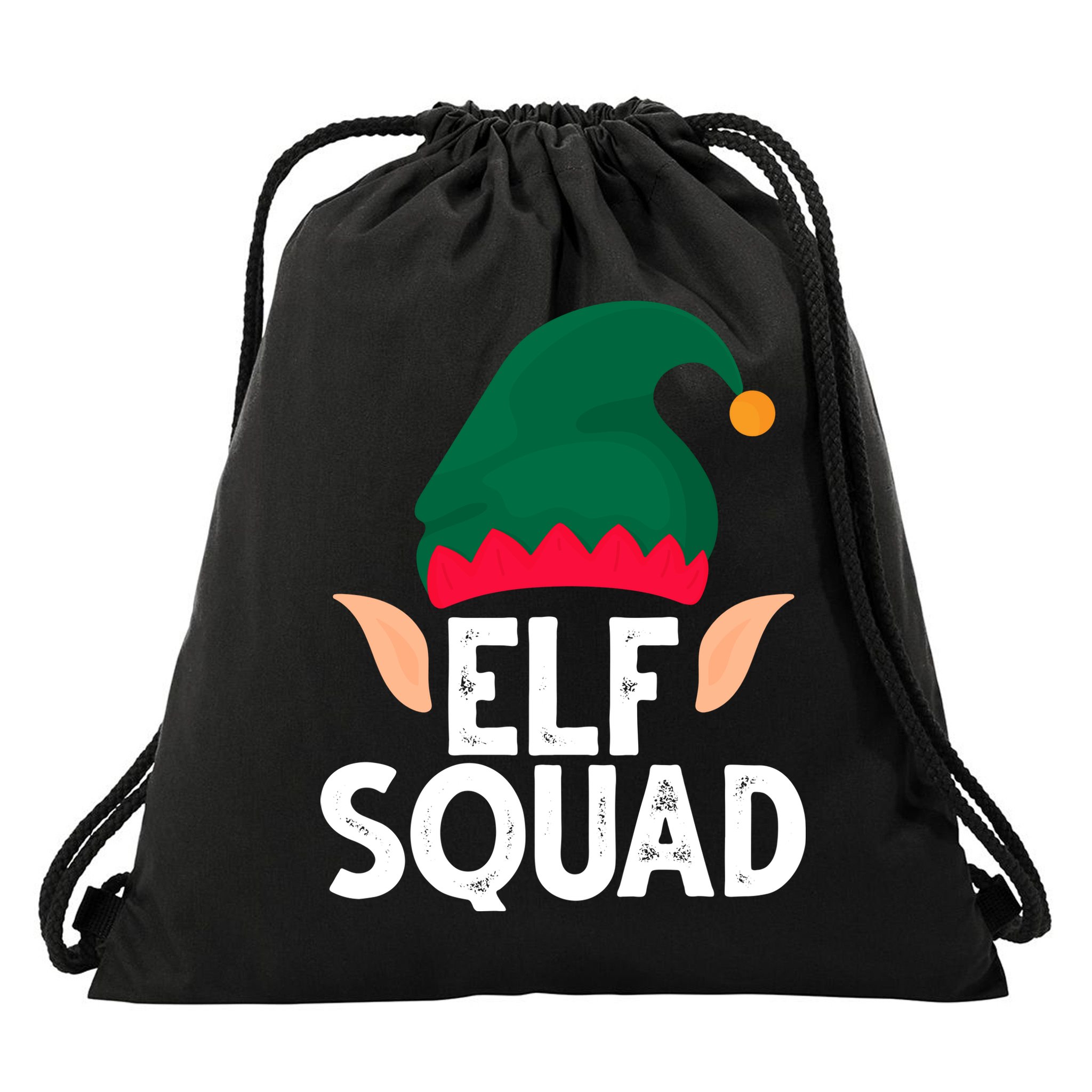 Elf Squad Christmas Holiday Cute Drawstring Bag