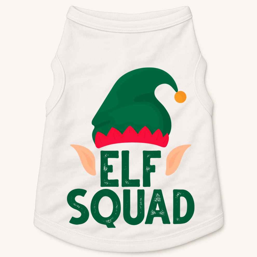 Elf Squad Christmas Holiday Cute Doggie Tank