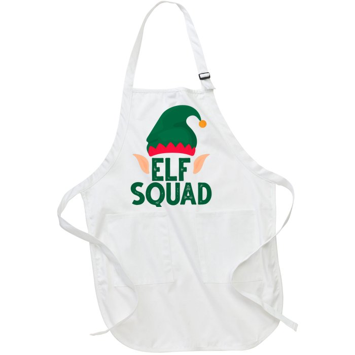 Elf Squad Christmas Holiday Cute Full-Length Apron With Pockets