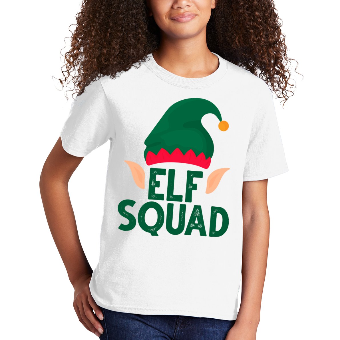 Elf Squad Christmas Holiday Cute Kids T-Shirt