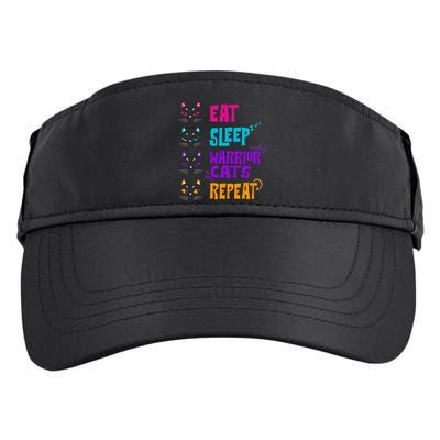 Eat Sleep Cat Warrior Repeat Cat Warrior Love Cats Adult Drive Performance Visor