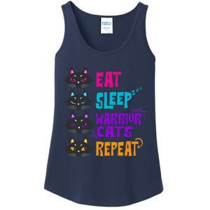 Eat Sleep Cat Warrior Repeat Cat Warrior Love Cats Ladies Essential Tank