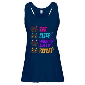 Eat Sleep Cat Warrior Repeat Cat Warrior Love Cats Ladies Essential Flowy Tank