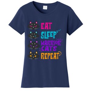 Eat Sleep Cat Warrior Repeat Cat Warrior Love Cats Women's T-Shirt