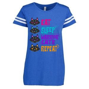 Eat Sleep Cat Warrior Repeat Cat Warrior Love Cats Enza Ladies Jersey Football T-Shirt