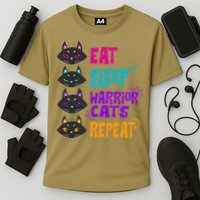 Eat Sleep Cat Warrior Repeat Cat Warrior Love Cats Cooling Performance Crew T-Shirt